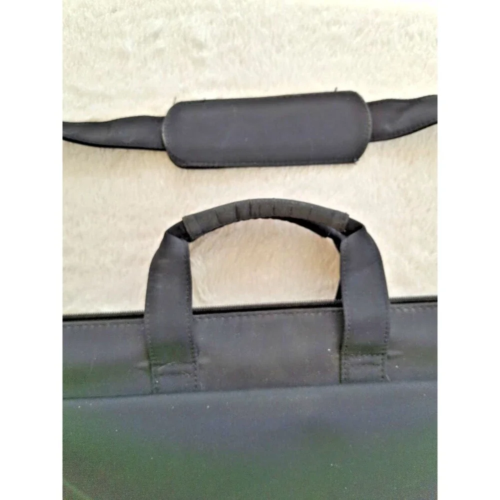 Jourdan Black Nylon Laptop Briefcase Shoulder Bag Business Work Computer Case
